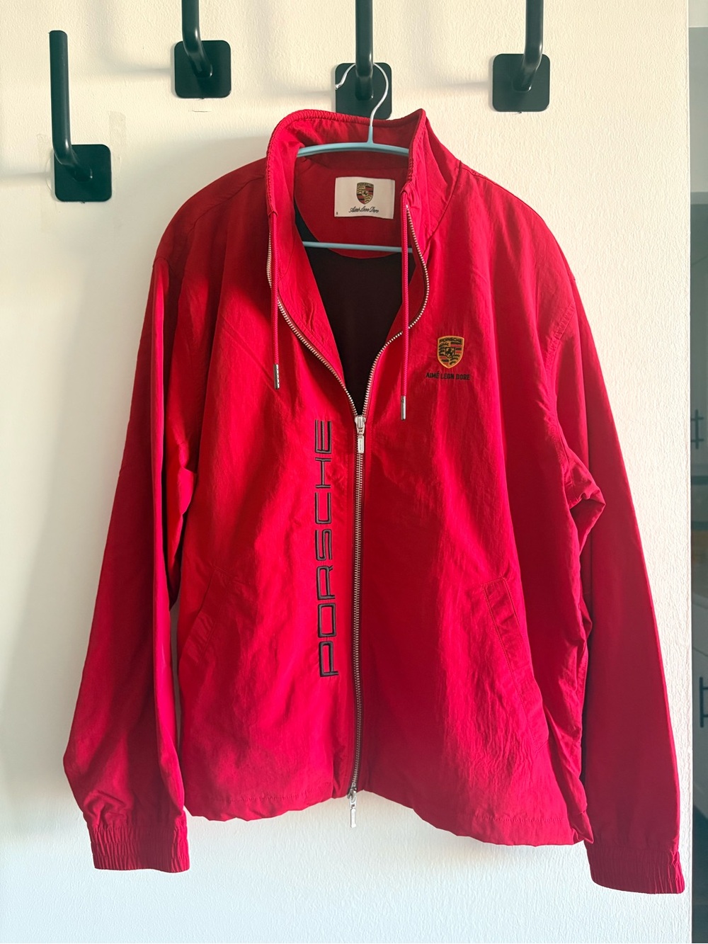 Aime Leon Dore x Porsche Red Nylon Zip-Up Track Jacket